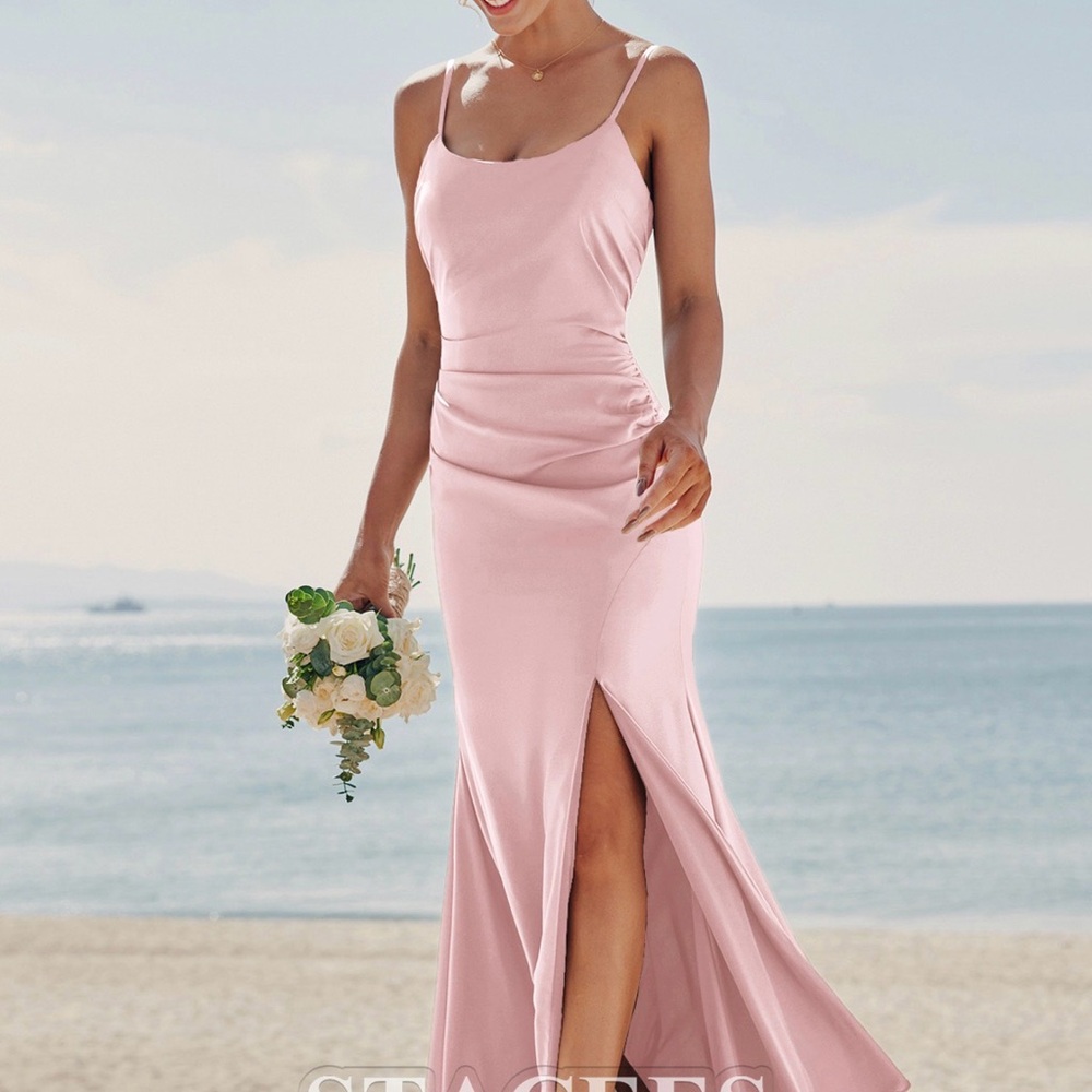 Elegant Pink Evening Gown